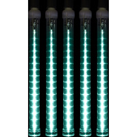 12 in. LED Snowfall Strobe Light - Teal - Pack of 5