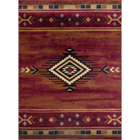 7 ft. 10 in. x 10 ft. 3 in. Yellowstone Southwest Machine Made Rectangle Rug, Red