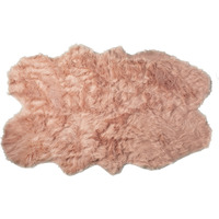 Home Decor Gordon Faux Sheepskin Quattro Rug | 1-Piece | Dusty rose | 4'x6'