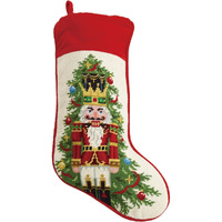 11 x 18 in. Nutcracker Needlepoint Christmas Stocking