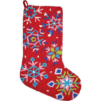 12 x 20 in. Colorful Snowflakes Hook Stocking