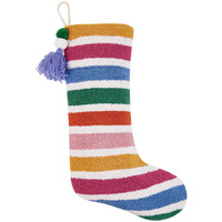 12 x 20 in. Rainbow Stocking with Pom Tassel