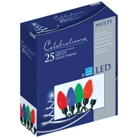 Celebrations 2936-71 C9 Multi-Colored LED Ceramic 25 Light Set