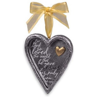 Lighthouse Christian Products 187937 Ornament - Heart with Gold Heart