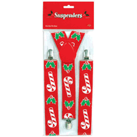 Beistle  Candy Cane and Holly Suspenders - Pack of 12