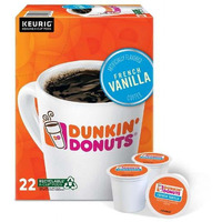 Keurig 6016577 Dunkin Donuts French Vanilla Coffee K-Cups  Pack of 22