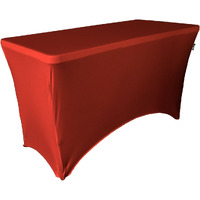 TCSpandex48x24x30-RedX98 Rectangular Spandex Tablecloth - Red - 48 x 24 x 30 in.