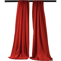 BDpop96x58-Pk2-RedP98 Polyester Poplin Backdrop Drape, Red - 96 x 58 in. - Pack of 2