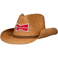 Budweiser  Straw Cowboy Hat with Brown Band