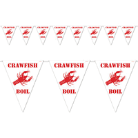 Beistle  Crawfish Boil Pennant Banner  Pack Of 12