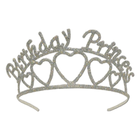 DDI 1907107 Glittered Metal Birthday Princess Tiara Case of 6