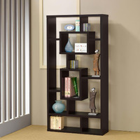 Cappuccino 10-Shelf Open Back Bookcase