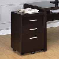 Cappuccino 3-Drawer Mobile File Cabinet