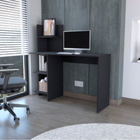 Black Four Shelves Writing Desk