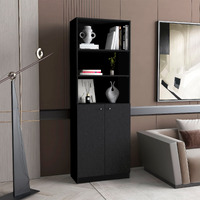 Black 2-Door Bookcase