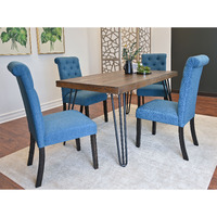 Ashford 5-Piece Dining Set, Hairpin Dining Table with 4 Chairs, 4 Color Options