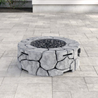 9'' H x 28'' W Fiber Reinforced Concrete Outdoor Fire pit