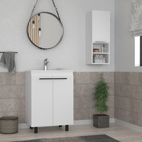 White 2 Piece Bathroom Set