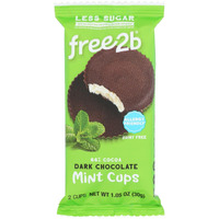 Free 2 B - Mint Cups Dark Chocolate 2 Cup - Case Of 12 - 1.05 Ounces