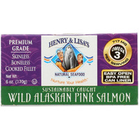 Henry And Lisa's Natural Seafood Wild Alaskan Pink Salmon - Case Of 12 - 6 Oz.