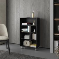 Black Bookcase with Six Shelf