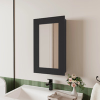 Black Medicine Cabinet with Included Mirror