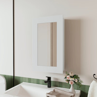 White Medicine Cabinet with Included Mirror