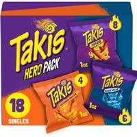 Takis 18 pc / 1 oz Hero Variety Pack, Assorted Rolled Tortilla Chips