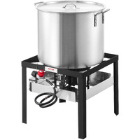 80 Qt Seafood Boiling Kit with Strainer Outdoor Crab Crawfish Cooking Pot