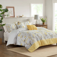 5 Piece Seersucker Comforter Set with Throw Pillows