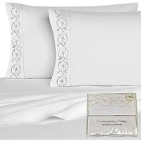 Embroidered Microfiber 4 pc Sheet Set 2000 TC