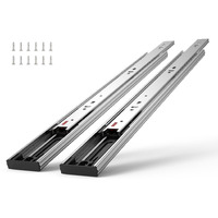 VEVOR 10 Pairs of 16 Inch Drawer Slides Side Mount Rails, Heavy Duty Full Extension Steel Track, Soft-Close Noiseless Guide Glides Cabinet Kitchen Runners with Ball Bearing, 100 Lbs Load Capacity