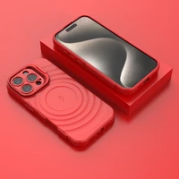 CoversCart Crimson Red TitanShield Wave Silicone Magsafe Back Case for iPhone 16 Pro