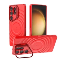 CoversCart Crimson Red TitanShield Wave Silicone Magsafe Back Case for Samsung Galaxy S25 Ultra