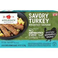 Applegate, Natural Savory Turkey Breakfast Sausage Patties, 7oz (Pack of  6)