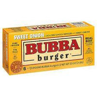 BUBBA BURGER BEEF CHUCK PATTIES SWEET ONION 32 OZ BOX (PACK OF 4)