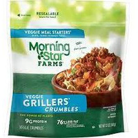 MorningStar Farms Meal Starters Grillers Crumbles, 12 Ounce (Pack Of 6)