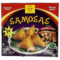 Deep Indian Kitchen, Samosas with Mint Chutney, Potatoes and Peas, Net wt 12 Oz (Pack of 6)