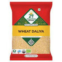 Organic Wheat Dhaliya (Cracked Wheat) - 24 Mantra - 4 Lbs - USDA/European Organic Certified