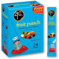 4C Light Powered Drink Mix Fruit Punch Bonus 22qt (Pack of 4)
