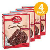 Betty Crocker Super Moist Devil's Food Cake Mix, 15.25 oz (Pack of 4)