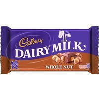 Cadbury Dairy Milk Whole Nut Chocolate - 7.05oz (200g) by Cadbury