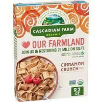 Cascadian Farm Organic Cinnamon Crunch Cereal, Whole Grain Cereal, 9.2 oz