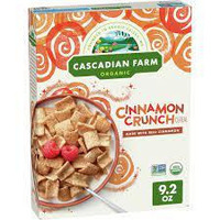 Cascadian Farm Organic Cinnamon Crunch Cereal, Whole Grain Cereal, 9.2 oz (Pack of 10)