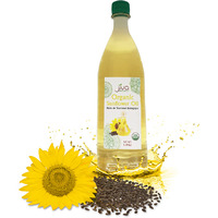 Jiva Organics Organic Sunflower Oil Cold Pressed - 1 L (33.8 Fl Oz)