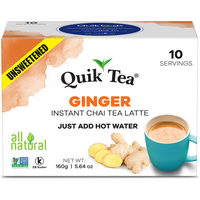 Quik Tea Ginger Chai Unsweetned - 160 Gm (5.64 Oz)