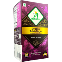 24 Mantra Organic Tulsi Ginger Tea 25 Bags - 37.5 Gm (1.3 Oz) [50% Off]