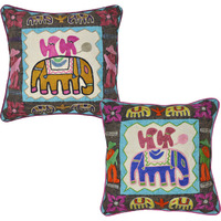 Indian Pillow Cushion Cover Patchwork Elephant Embroidered Covers House Warming