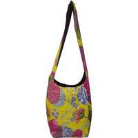 New Yellow Women Shoulder Bags Cotton Crossbody Bag Hobo Sling Handbag 12X15 Inch