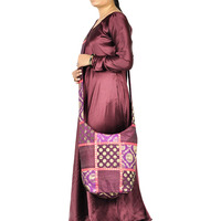 Woman Shoulder Handbag Brocade Patchwork Silk Cross Body Sling Bag Exclusive New